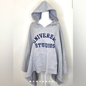 Universal Studios Gray Hoodie Poncho Cape One Size